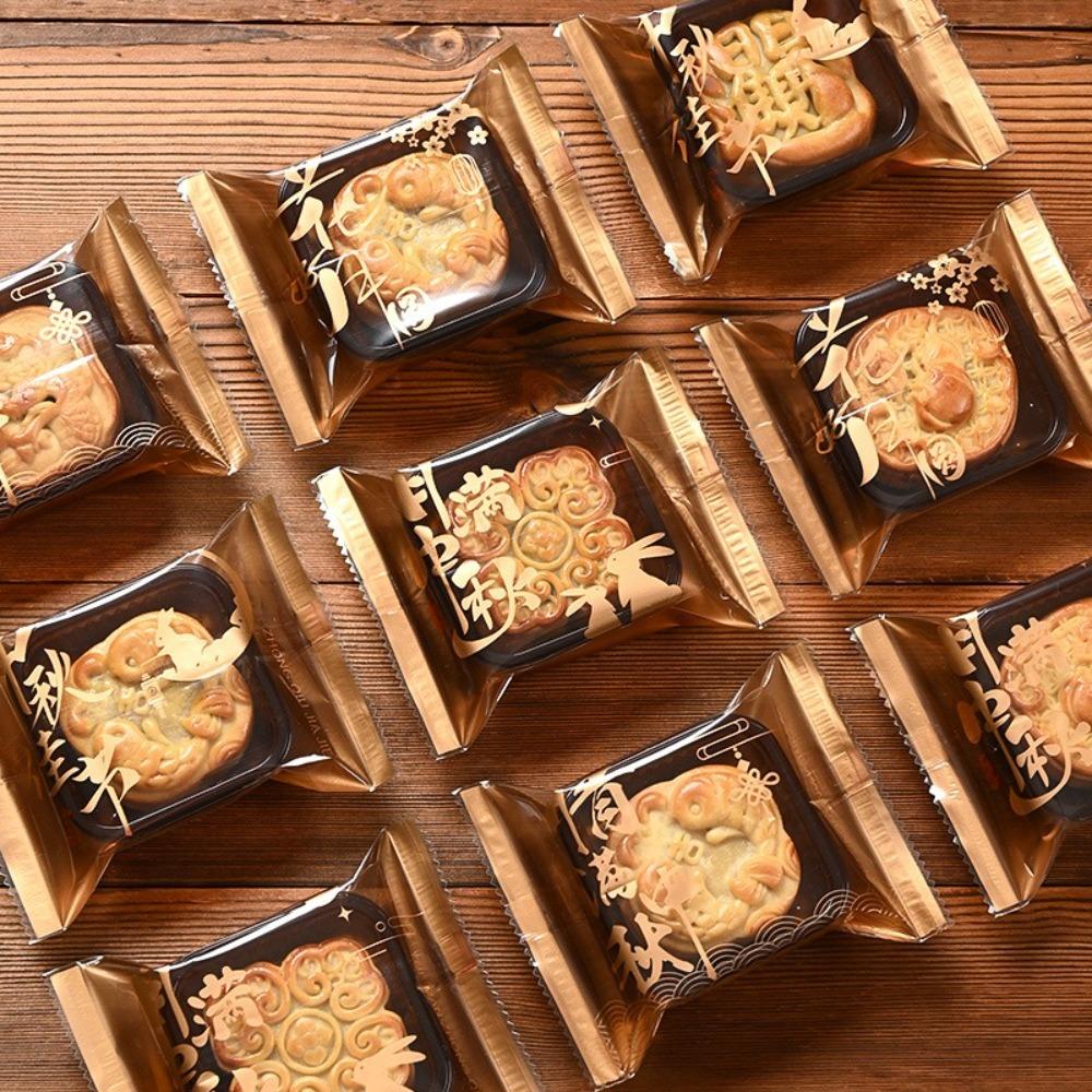 100pcs Plastic Cookie Packaging Bag Chinese Style Handmade Gift Bag  Mid-Autumn Festival