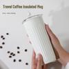 Portable Stainless Steel Insulated Coffee Mug with Straw