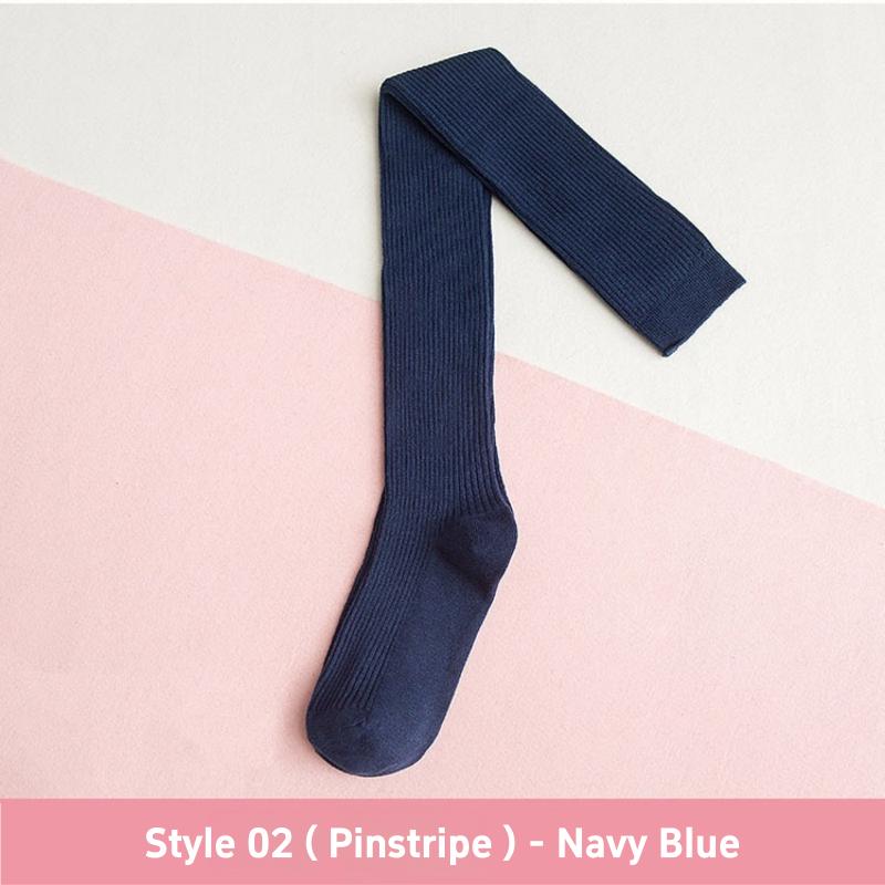 1 3 Pairs Women's Cotton Thigh High Socks Over The Knee Colorful Striped Pattern Casual Daily Wear Fashion Socks Black White