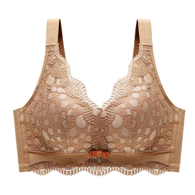 Women's Thin Section of Anti-sagging Polymerization Bra To Collect Vice Breasts Large Breasts Show Small Upturned Bra Without Steel Ring