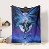 Dragon Flight Flannel Blanket Throw Blanket Soft Warm Sofa Bed Camping Home Decor Unique Christmas Gift Cs92215