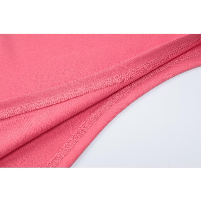 Jarní Sexy Rosa Batoh Hip Krátké Šaty Temperament Vlasové Šaty s Hrudníkem