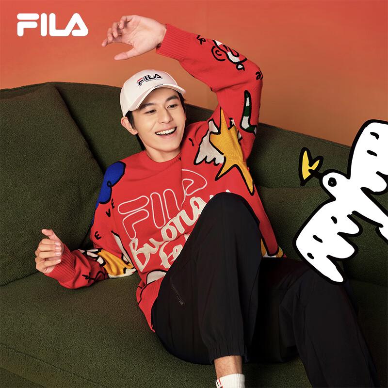 FILA Unisex New Year Graffiti Logo Knitted Sweater