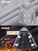 KEFITEVD Winter for and Work Light Size XL Men's Jacket, Waterproof, Windproof, Fleece-Lined, Motorcycle, Hiking, Fishing, Wear, Gray,