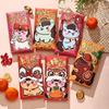 6Pcs/Set Chinese Style Red Envelope Paper Lucky Money Packets Creative Hongbao  Spring Festival