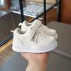 Children's shoes and girls' sports shoes 2025 spring and autumn new boys' leather waterproof casual white shoes baby board shoes