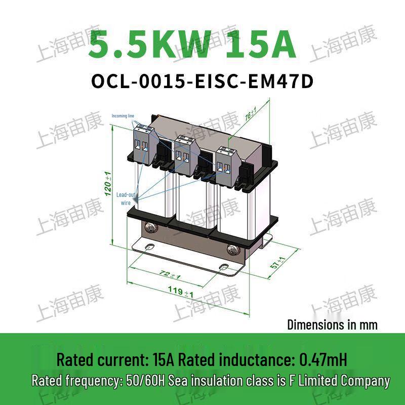 

Ruide Taizhoukang 15A Output Reactor for 5.5kW 380V Inverters CN plug (adapter included)