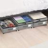Stackable Rollable Storage Box Adjustable Closet Organizer Underbed Drawer with Wheels Bedroom