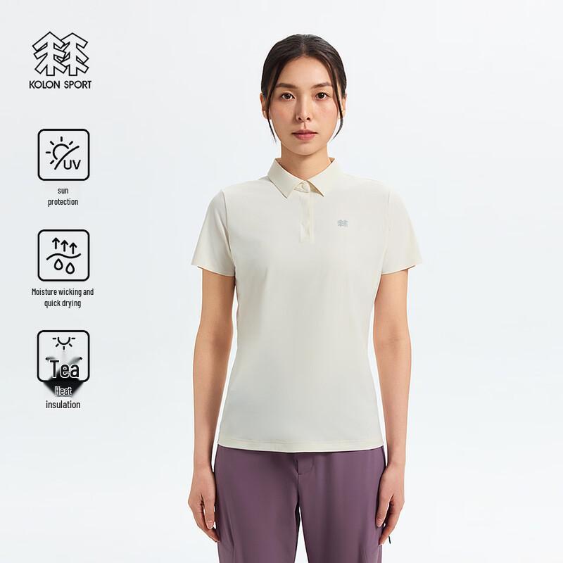 KOLON SPORT Women's UPF 40+ Quick-Dry Polo T-Shirt