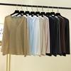 Women's V-Neck Long Sleeve Thin Summer Sunscreen Shirt - Plus Size, Solid Color, Loose Fit, Versatile Outerwear