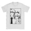 Men T-Shirt Denji and Power Chainsaw Man Novelty Cotton Tee Shirt Short Sleeve Anime T Shirt Round Collar Tops Printed
