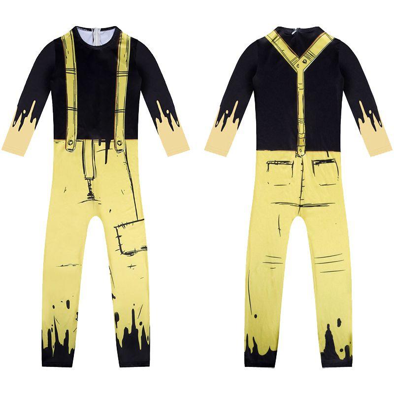 Kids Costume Halloween Cosplay Fancy Jumpsuit Mask