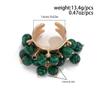 Colorful Stone Multi Pendant Tassel Bead Rings for Women Exaggerated Large Grunge Adjustable Finger Ring Geometric Jewelry Accessories Gift