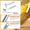 Steel Corn Peeler Sheller with Fork for Fast Corn Stripping Comfort Handle and Easy Cleaning Design Kitchen Gadget