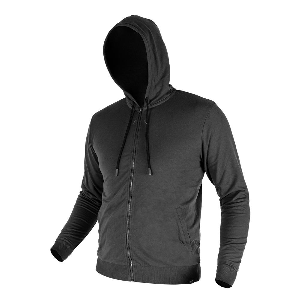 COMFORT zip-up hoodie, gray, size M