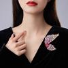Fashionable and Luxurious Angel Wing Brooch, High-end Women's Exquisite Gradient Crystal Wing Brooch, Personalized Brooch