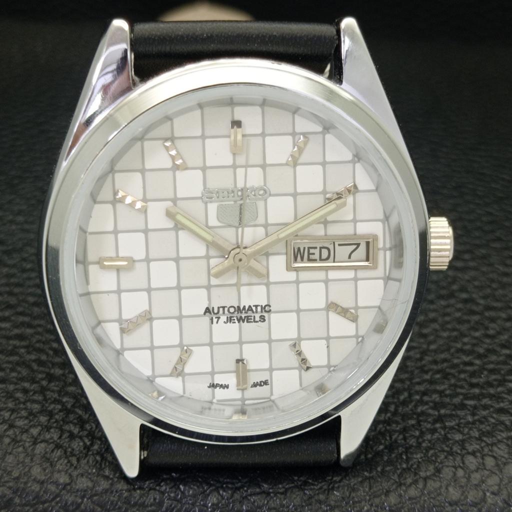 REFURBISHED JAPAN SEIKO 5 6309A AUTOMATIC MENS WHITE COLOR DIAL WATCH A440323-4 Sk-a440323