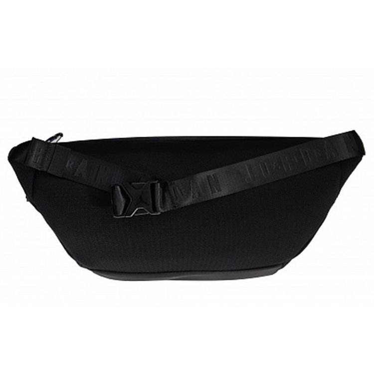 Jordan Crossbody Colorful Embroidered Large Logo Versatile Zipper Polyester Waist Bag Unisex crossbody bag Black 9A0255-K5T