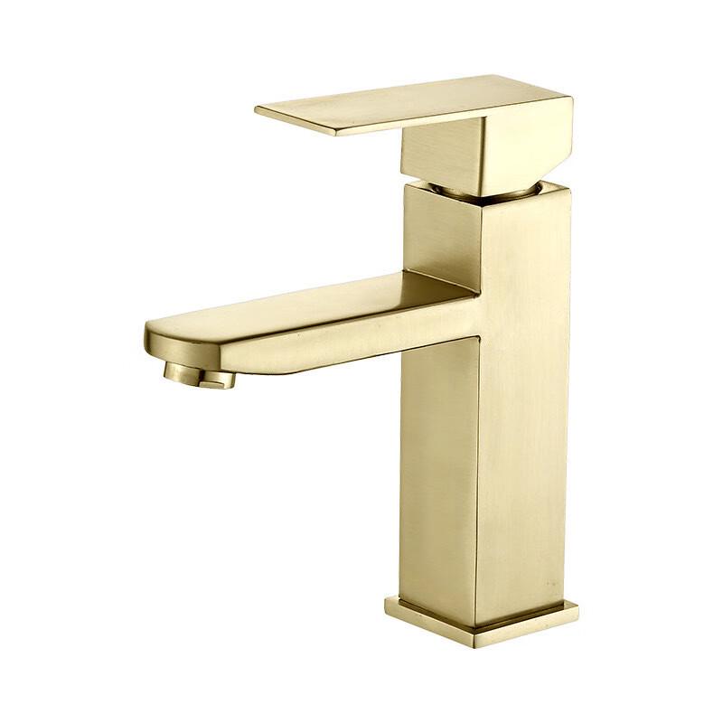 ZhiShi 304 Stainless Steel Single Hole Square Faucet