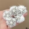 Plush Snowflake Hair Clips Korean High-end Side Hairclips Christmas Atmosphere Accessories Fried Dough Twists Braid Hair Clip