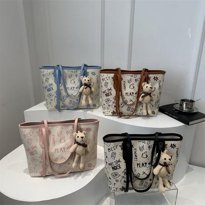 High-value Commuting Large Capacity Bag New Fashionable Letter Printed Shoulder Bag Fashionable Student Tote Bag