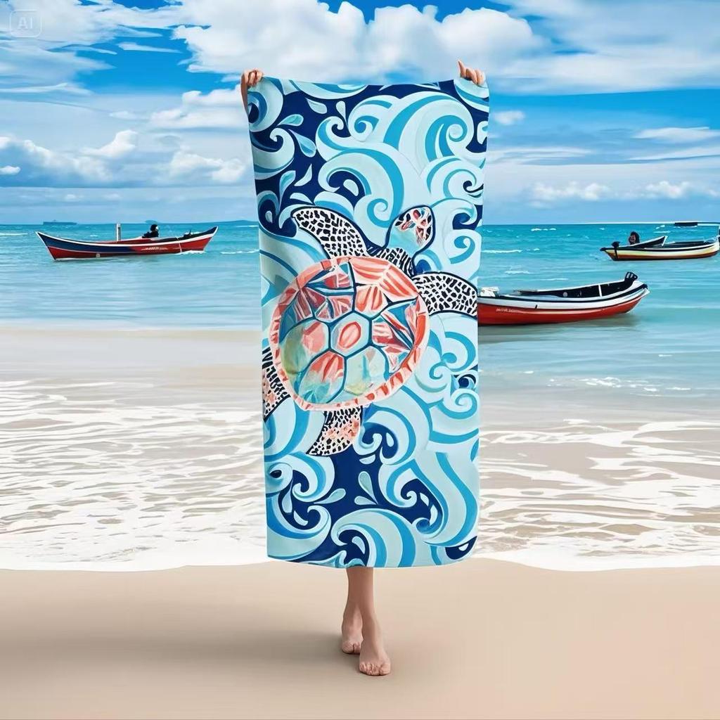 Cross-border Soft Quick-Dry Beach & Sport Towel - Absorbent, Lightweight, Printed Design