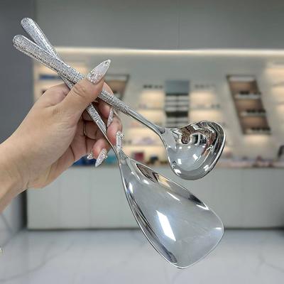 Stainless Steel Thickening Spoon Creative Long Handle Hotel Hot Pot Spoon Soup Ladle Home Kitchen Essential Tools