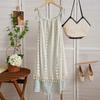 French Retro Fringed Splicing Sweet Dress Children's Summer New Thin Temperament Suspender Sleeveless Medium and Long Dress