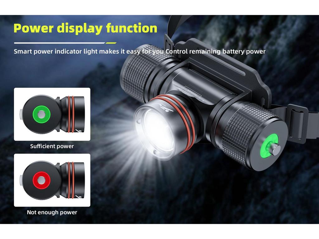 New Rechargeable LED Laser Diving Headlight: Long-Range, Lightweight, High-Intensity Aluminum, Amphibious Design