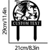 Custom Metal Fairy Garden Stake Yard Sign Flower Bed Decor