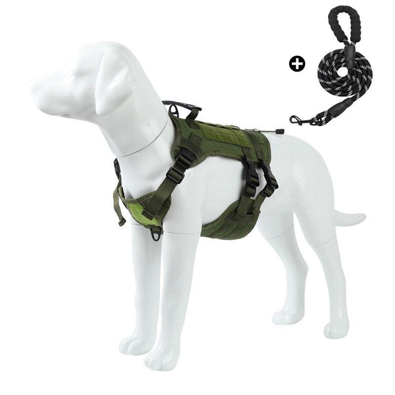 Water-Repellent Tactical Dog Harness & Leash for Medium/Large Dogs