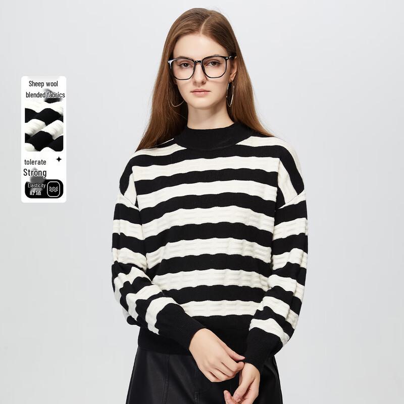 Shetu Women's Winter Striped Pullover Sweater