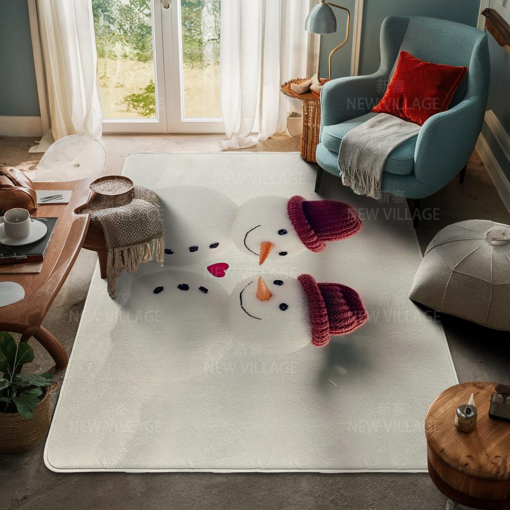 House Entrance Carpet Home Door Mat Living Room Bath Foot Bathroom Non-slip Water Absorption Rugs Bath Merry Christmas Winter