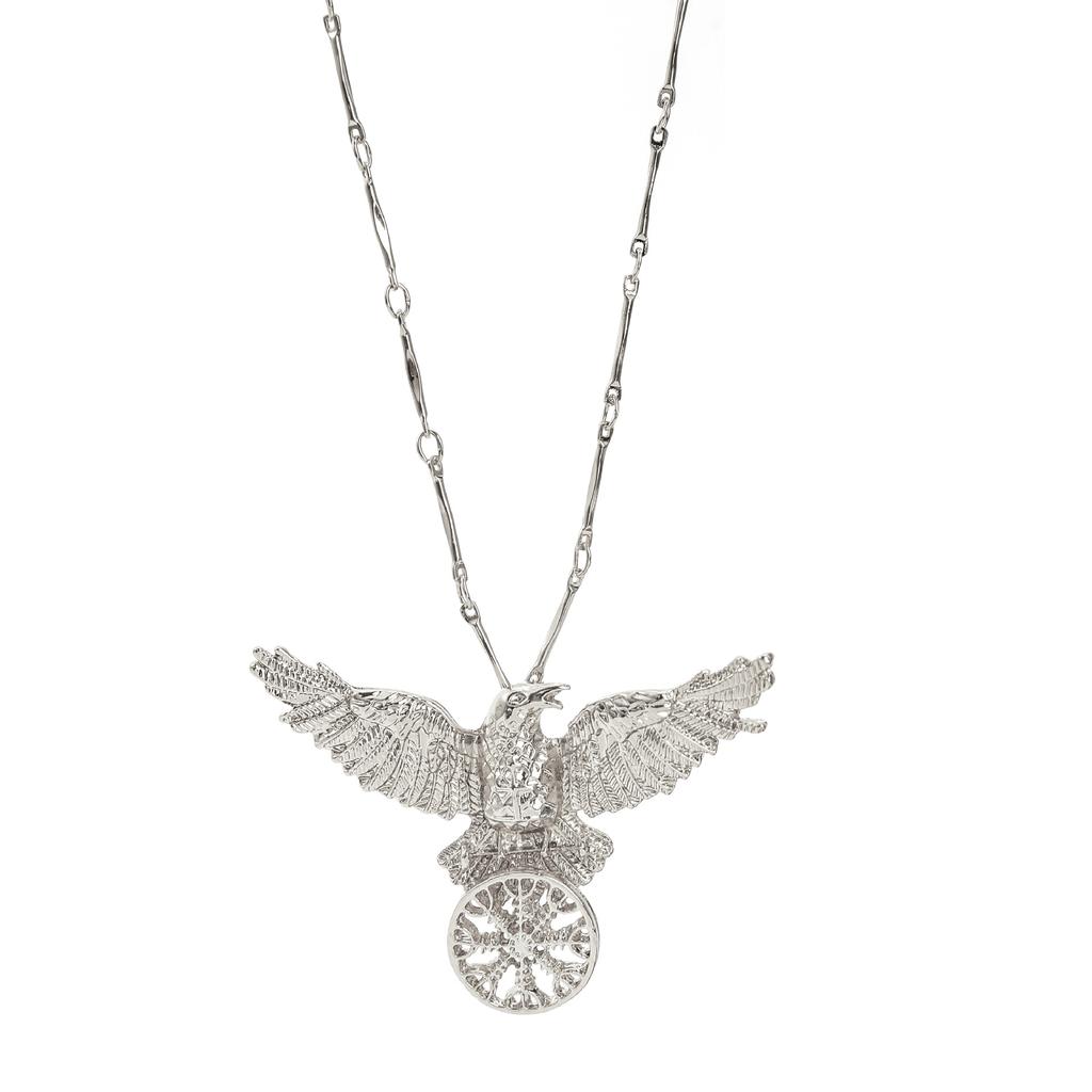 Vintage Gotische Schwarze Krähe Anhänger Damen Halskette Dunkle Wikinger Mysterium Symbol Halskette