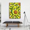 Cartoon Fruit Doodle Avocado Pineapple Kiwi Print Poster Canvas Painting Modern Wall Art Pictures Living Room Bedroom Home Decor