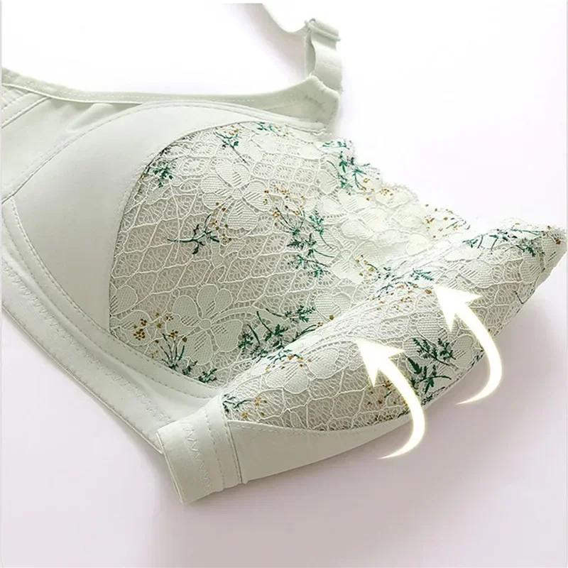 Damen Übergröße Bustier Unterwäsche Damen Dünn Ohne Stahlring BH Mama Sammeloberteil Stütz-BH Mutter Bequemer BH