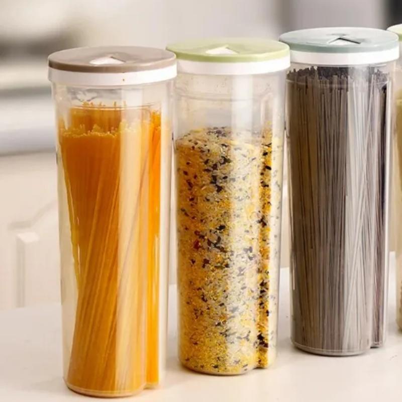 Noodle Jar Sealed Household Food Jar Grain Storage Box Transparent Moistureproof Storage Jar Kitchen Pasta Rice BeanFood Storage