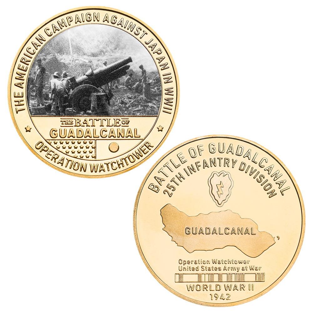 Guadalcanal Campaign Commemorative Coin Gold Plated Silver Plated Commemorative Medal Collected by Enthusiasts as Gifts