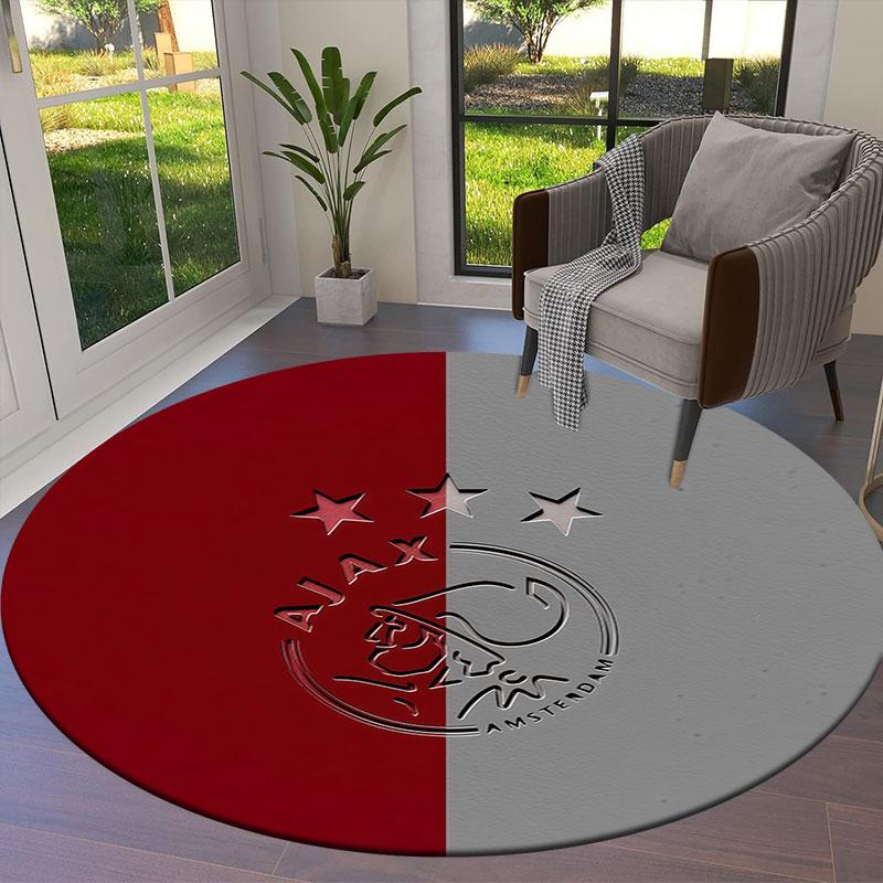 AFC Ajax Round Area Rug,Carpet Rug for Living Room Bedroom Sofa Playroom Decor,Non-slip Floor Mat