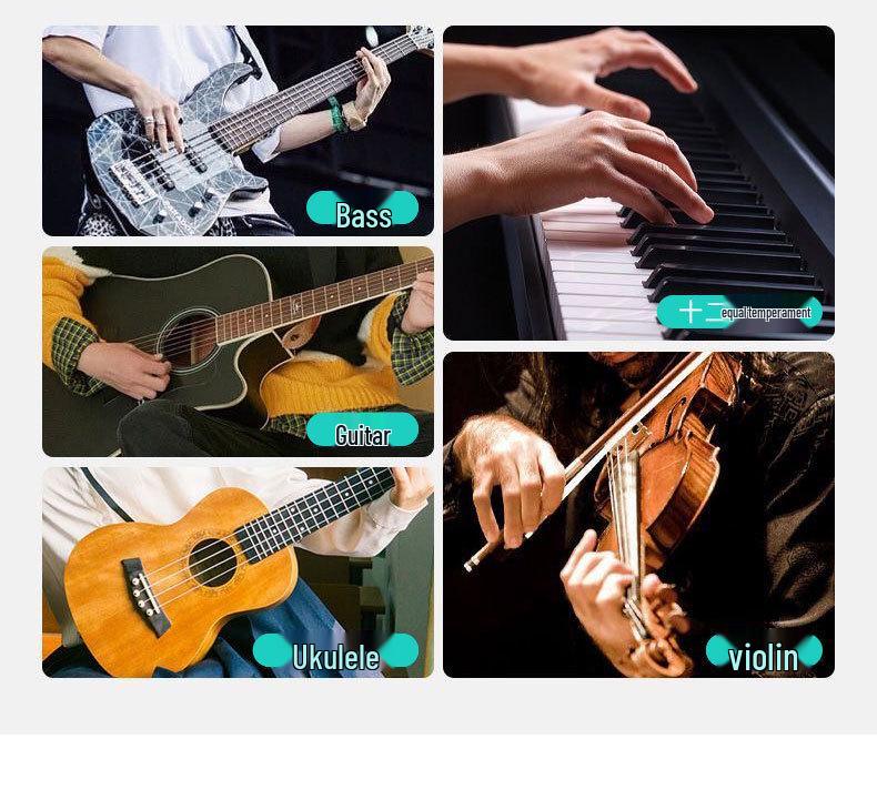 Anoma Chromatisches Stimmgerät für Gitarre, Ukulele, Bass - Musikinstrumentenzubehör