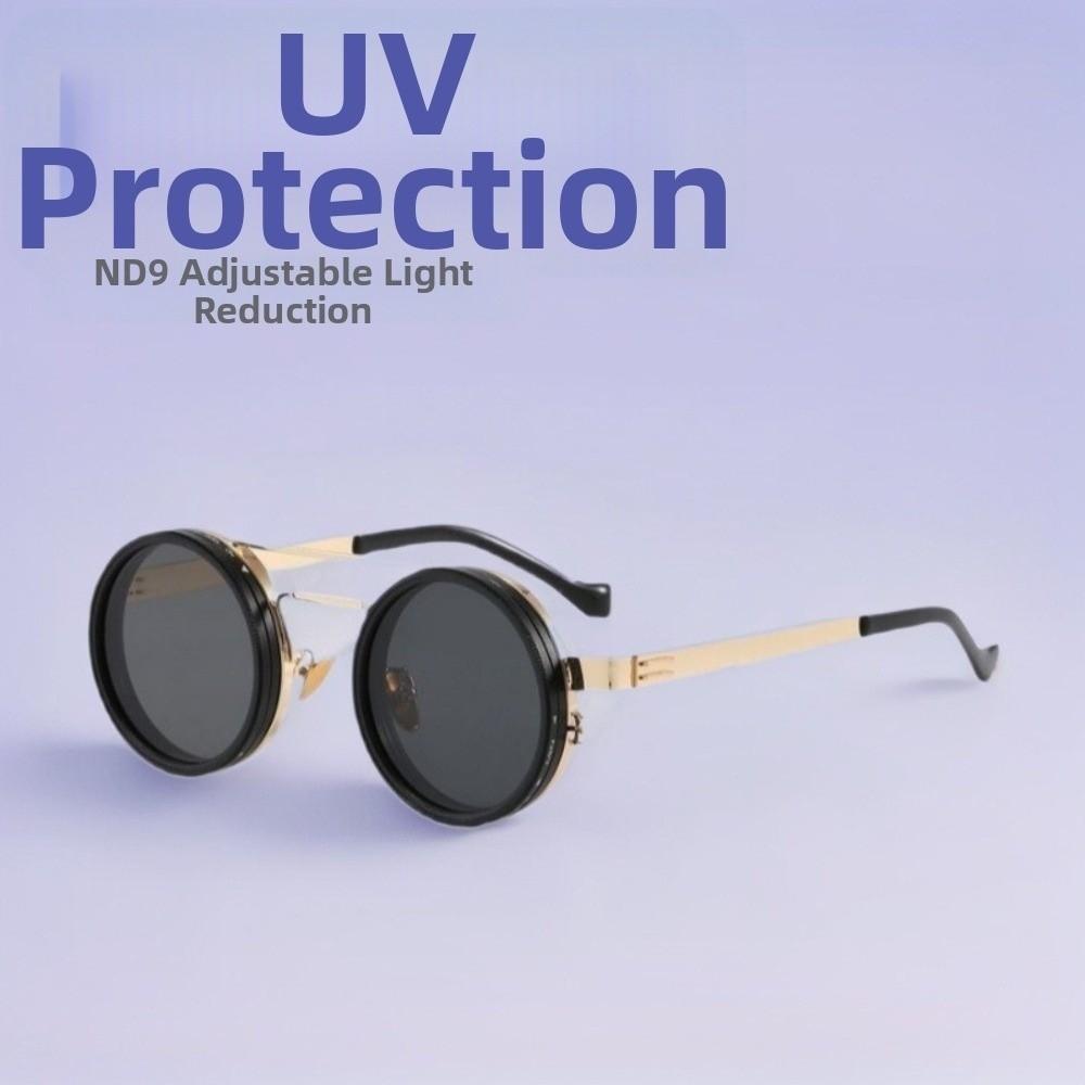 9-stufige Dimmbare Sonnenbrille Runde Angler-Sonnenbrille für Outdoor-Aktivitäten