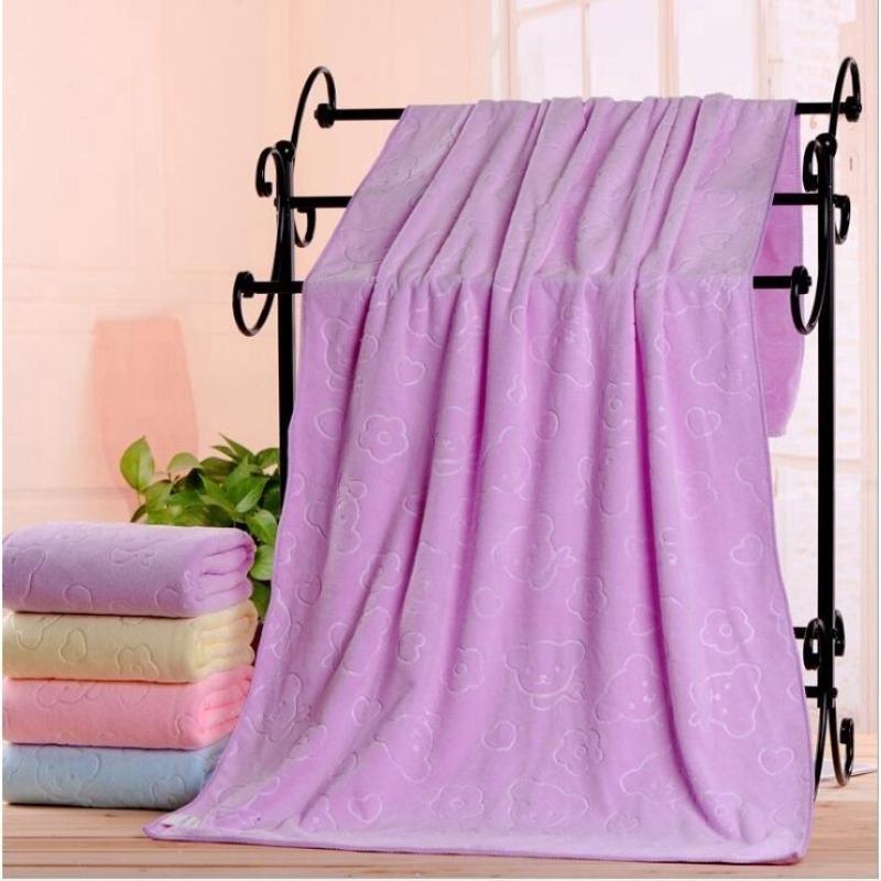 1 buc Prosop Absorbant cu Uscare Rapidă Desen Animat Drăguț cu Imprimeu Ursuleț 70x140cm