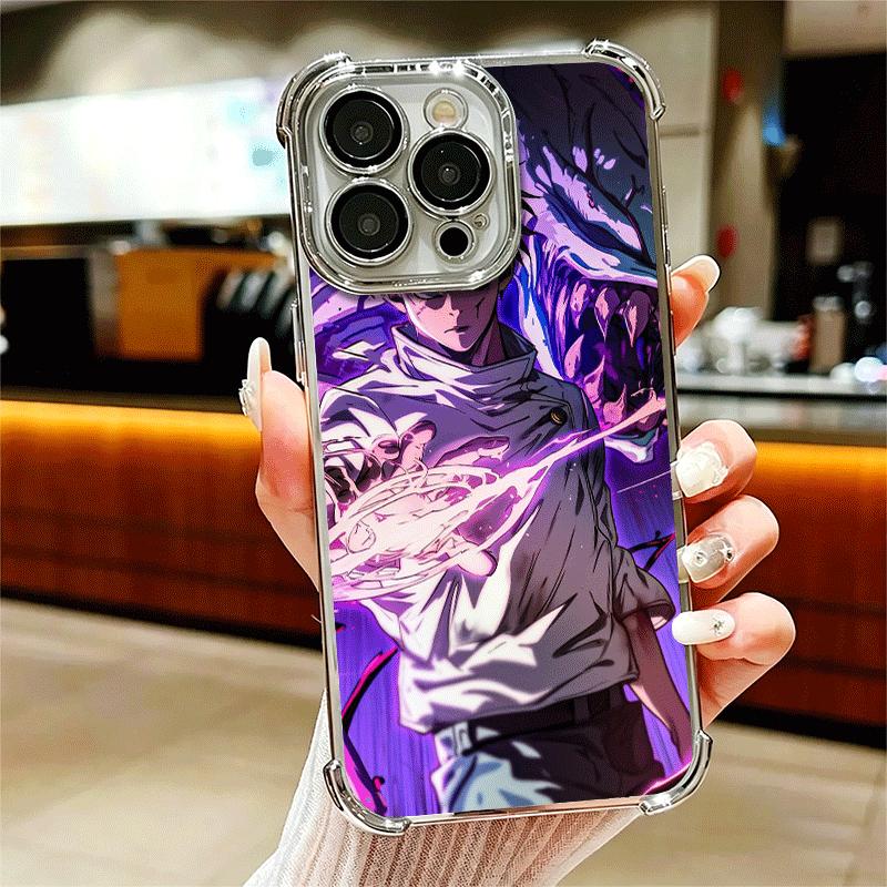 

Anime Yuta Okkotsu JUJUSU Soft Phone Case For iPhone 15 16 17 Air 14 Pro Max 16E Plus 13 12 Mini Plating Anti-Fall Fundas iPhone 14 Pro