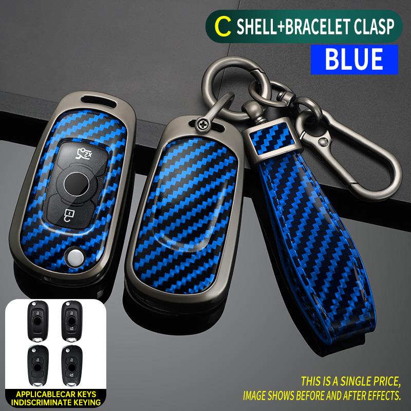 Zinc Alloy Auto Flip Key Fob Cover Case Housing Key Ring Fit For Buick Verano Encore Gx Gl6 - Fit For Opel Vauxhall Astra K Corsa E