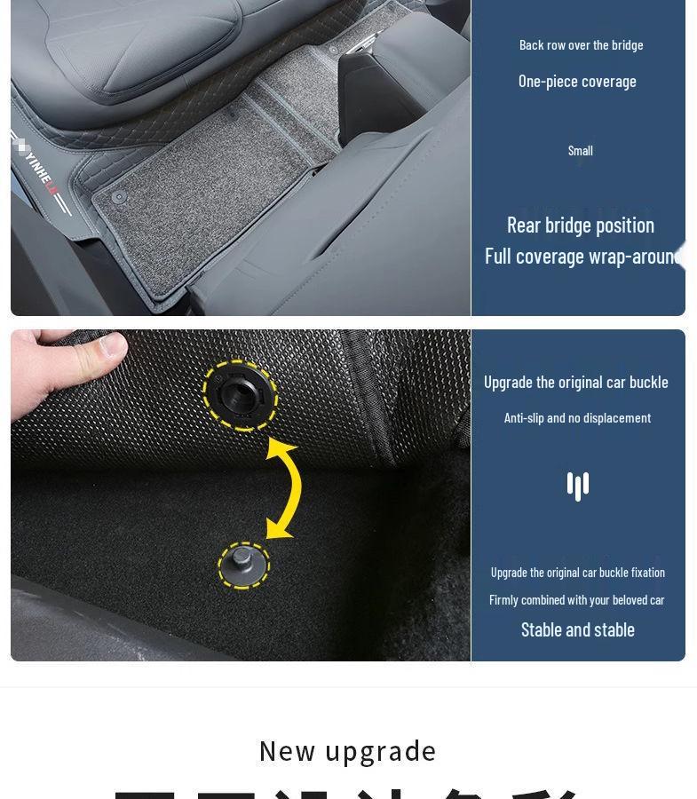 Compatible Galaxy L6 Double Layer Floor Mats & Bumper for 23-25 Models - Car Interior Accessories