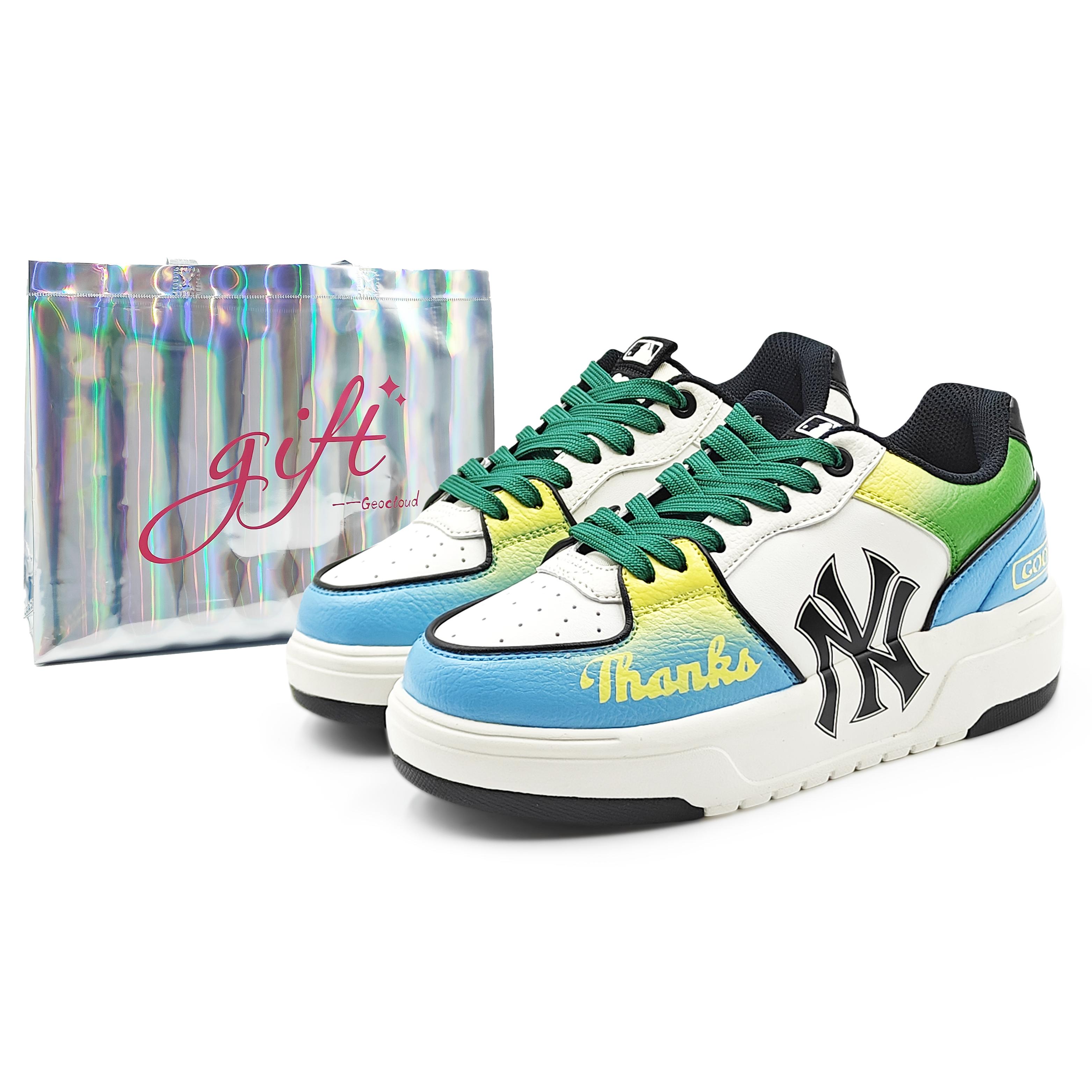 

MLB Chunky Liner Abrasion Resistant Low top Skateboard Shoes Unisex Blue Green 3ASXCA12N-50WHS(Team1284- S) 44