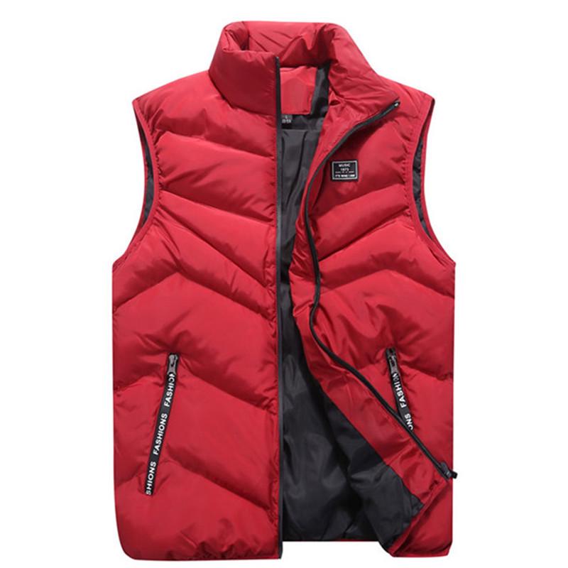 Men Vest Autumn Winter Casual Tops Down Cotton Fashion Clothing Solid Vest for Male Clothes