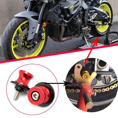 2Pcs Motorcycle Swingarm Sliders Spools 6mm 8mm 10mm Swing Arm Stand Screw for Most Model Modification