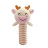 Happy Monkey Baby Soft Animal Hand Rattle Stick - Soothing, Non-Deforming, Easy Grip Toy