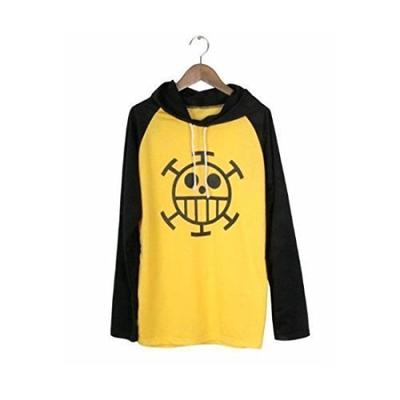 ONE PIECE Trafalgar Long Sleeve Size Cosplay Costume Law-style T-Shirt Hoodie, M,